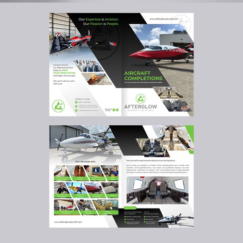 Striking Modern Brochure for Private Jet Owners