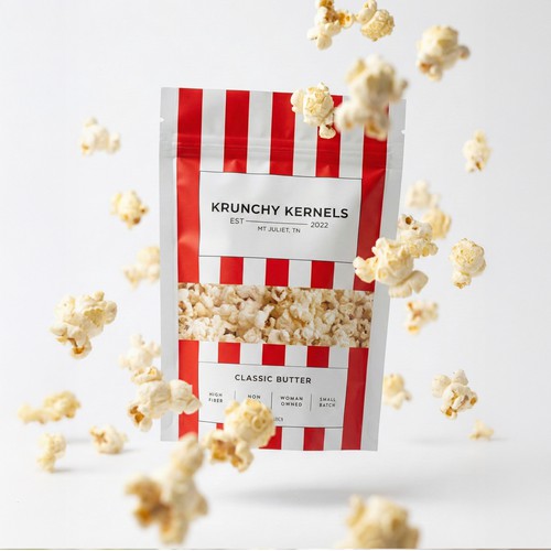 Premium and fashionable popcorn packaging design