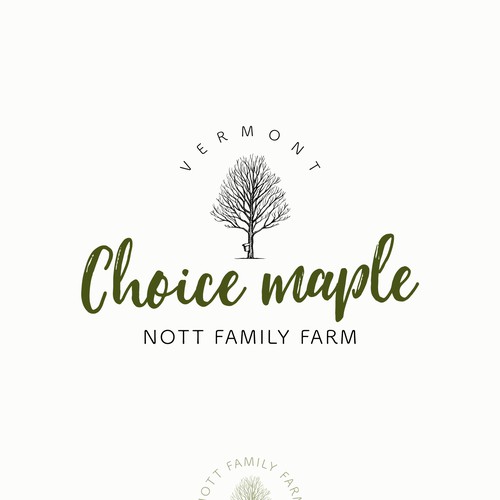 Logo design for 'Choice Maple' of Nott Family Farm - maple products seller