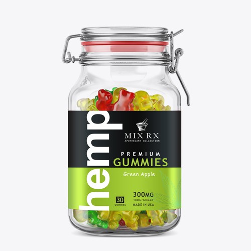 Premium  Hemp Gummies label design