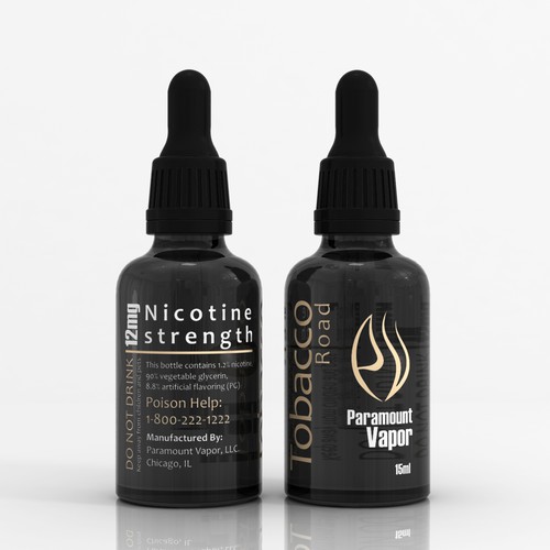 Create a label for e-liquid bottles