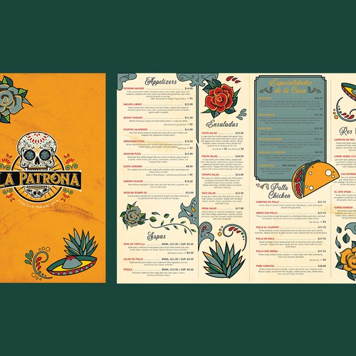 Old School Art Design for a Mexican Restaurant