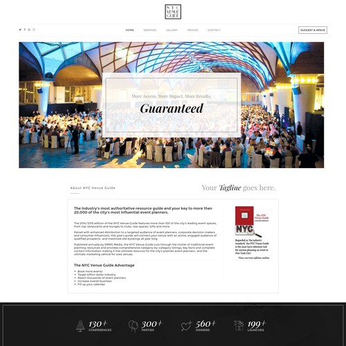 Website design for corporate event planner