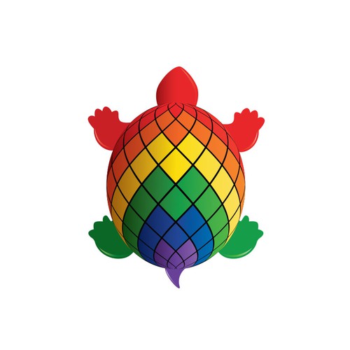 Rainbow turtle logo