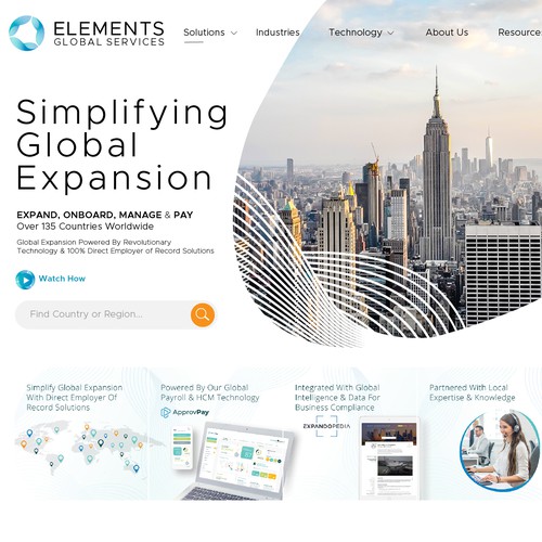 Header Design For Elements Global Services