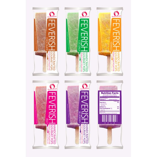 Feverish Handcrafted Gourmet Pops needs a new packaging or label design