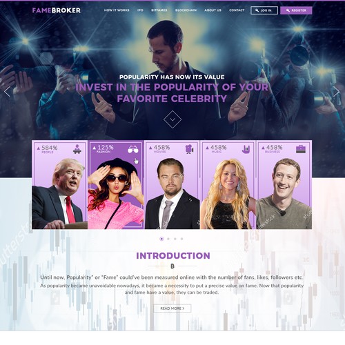 Amazing Landingpage for Famebroker.com
