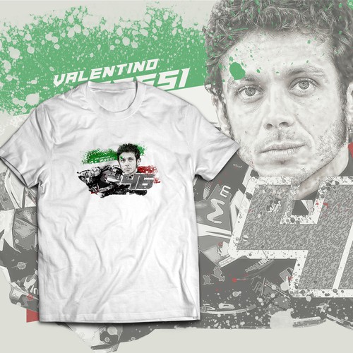 Valentino Rossi tees design