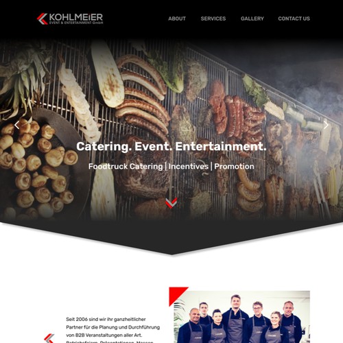 A New modern website for catering company