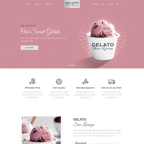 Gelato ice cream shop