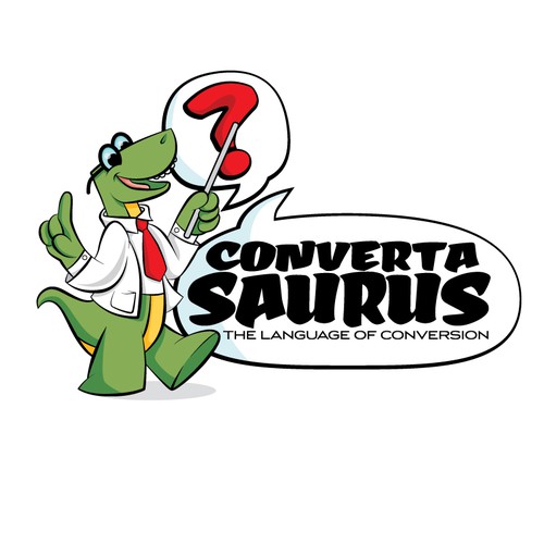 "Brainy Sidekick" Dinosaur Logo for Convertasaurus.com
