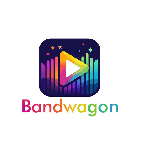 Bandwagon – Stream the Vibe  Casual, youthful, and ideal for a streaming or entertainment app.