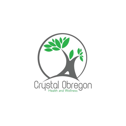 Modern logo for online holistic health business.