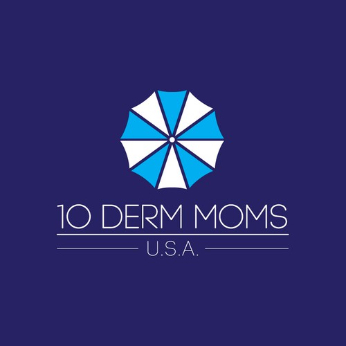 Create a logo for a new sunscreen line founded by 10 dermatologist moms!