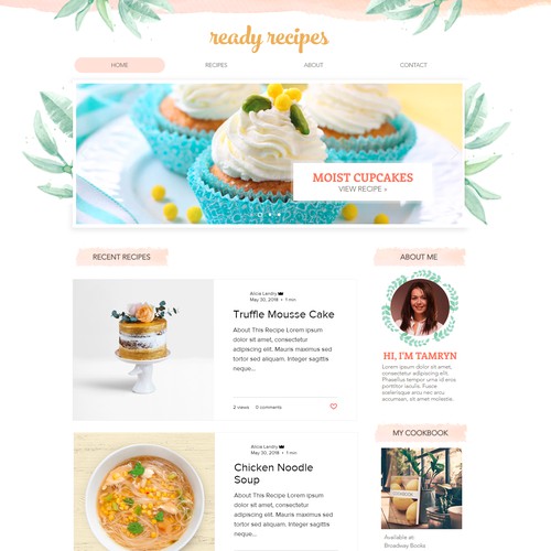 Recipe Blog Wix Website