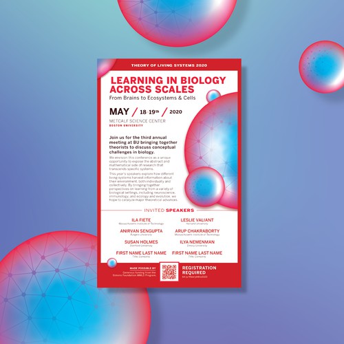 Elegant poster promoting a cutting-edge scientific conference