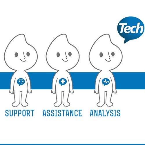 Mascot for "Tech to Us" - Tech Support for Your Home or Business