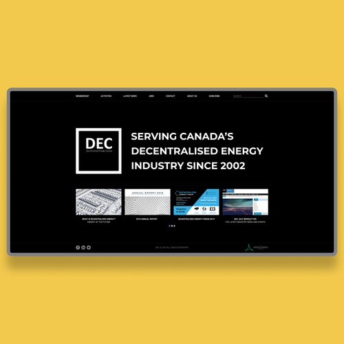 Redesign of website - Decentralised Energy Canada