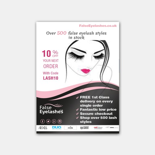 flyer for a beauty/cosmetics company