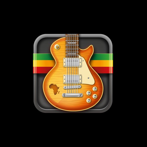 Icon design for app teaching African guitar styles 