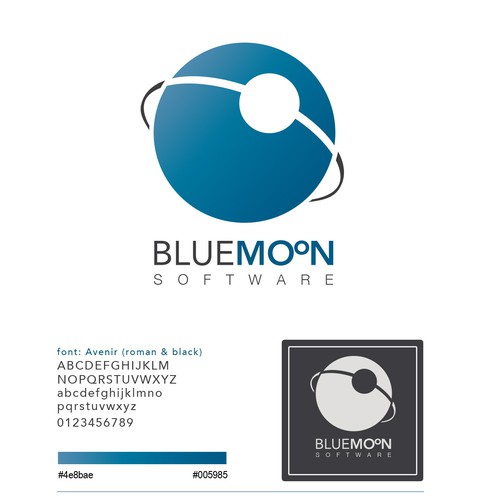 Blue Moon: Have fun creating a modern, playful, and business approriate logo for Blue Moon Software