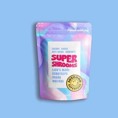 Fun and Colorful Super Shrooms Design