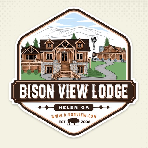 Beautiful Cabin and Lodge in the Mountains Logo Contest