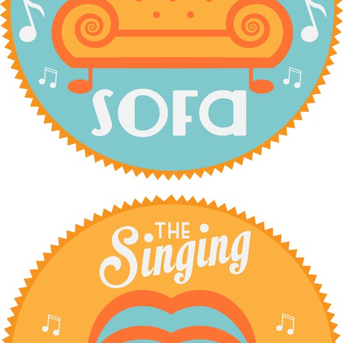 Design a logo for "The singing sofa", a project that involves singing youngsters all over Europe