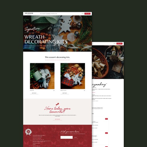 Wreath Bar — Custom Squarespace Website & Booking Experience