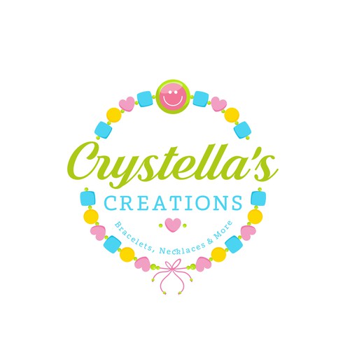 Playful logo for Crystella's Creations