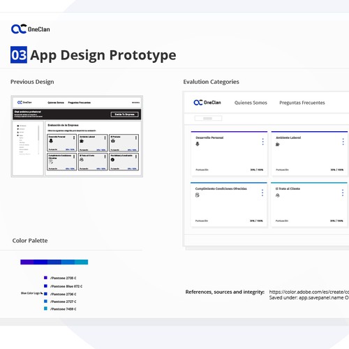 Web App Design for OneClan