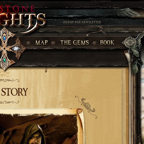 Gemstone Knights website design