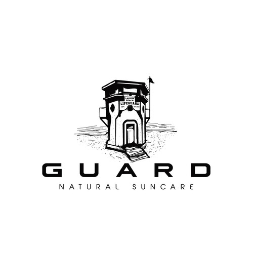 Hand drawn logo for Guard Natural Suncare