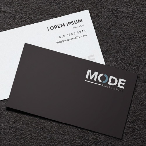 Clean logo design for Mode Realty Group