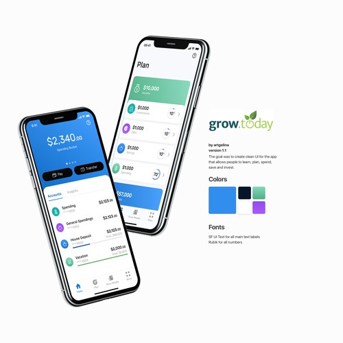 Grow Today app concept