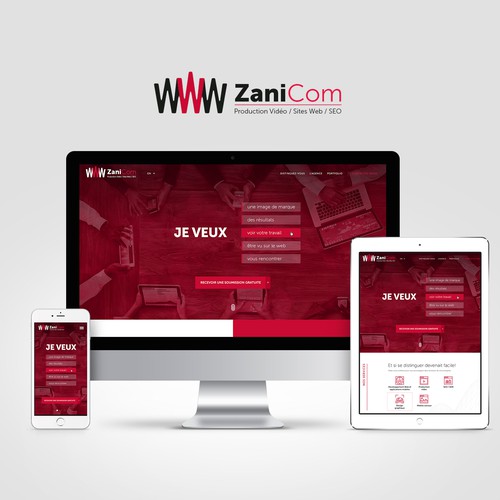 Responsive website for marketing company