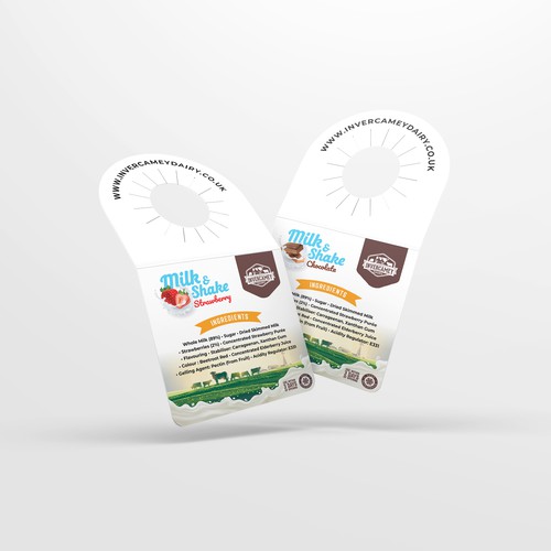 Milk shake bottle tag design