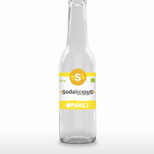 Logo and Label design for an organic craft soda brand