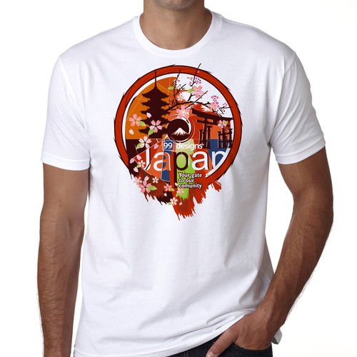 Tshirt design for 99 designs Japan