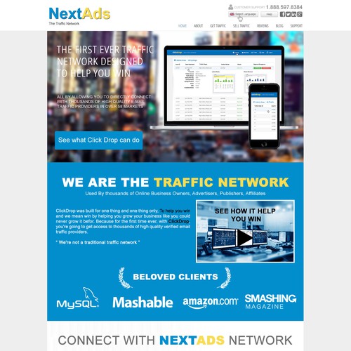 Create an amazing online advertising network design.