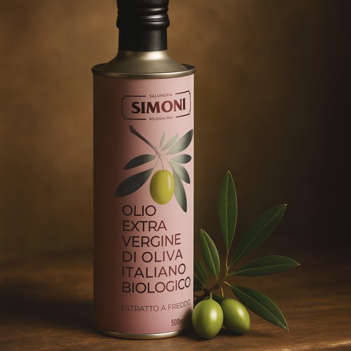 Simoni Extra Virgin Olive Oil - Packaging and Label