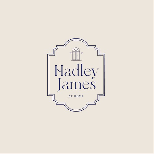 Feminine logo design for Hadley James furniture
