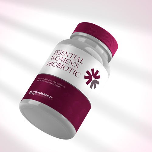 Modern Essential Women's Probiotic Label Design 