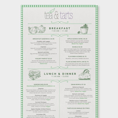 menu design