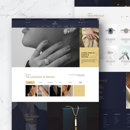 LoveJewel - Jewlery E-commerce Web Design