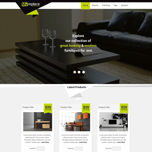 Make a Website for furniture to  rent