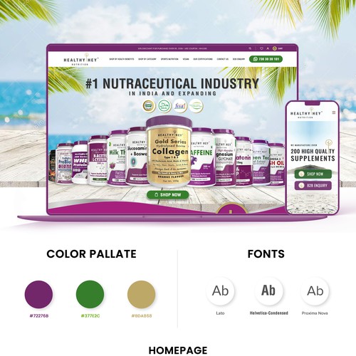  innovative web design for our Supplement brand