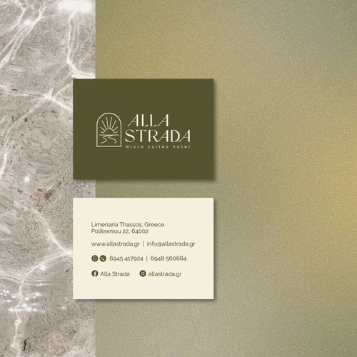 Minimal logo and business card for Luxury hotel