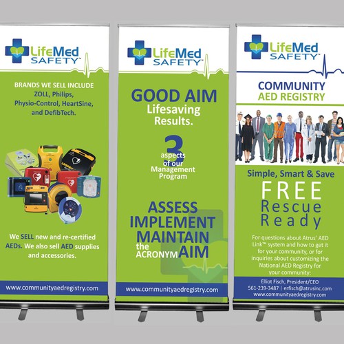 Create Impactful Pull-up Banners for Life-Saving Company