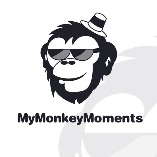 create a trendy logo (monkey character/head !!!!!) for a PHOTO app